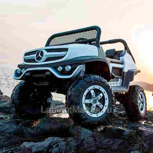 Детский электромобиль "Mercedes" UNIMOG белый