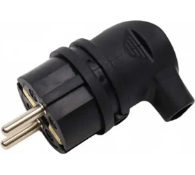 Вилка ЭРА V9-B-IP44 каучуковая с заземлением 90 градусов 16A IP44 черная Б0044542