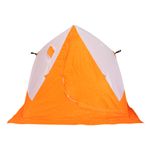 Палатка зимняя СЛЕДОПЫТ 2-скатная, Oxford 210D PU 1000, цв. бело-оранж.