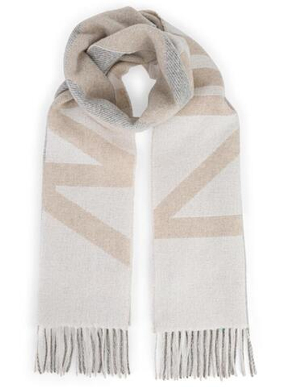 Marc Cain Шарф из шерсти с фирменным принтом