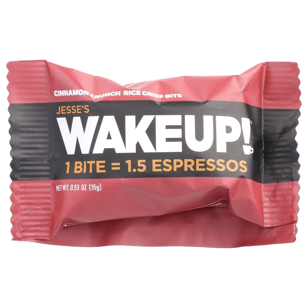 Jesse's WAKEUP!, Rice Crisp Bites, хрустящая корочка с корицей, 8 пакетиков по 15 г (0,53 унции)