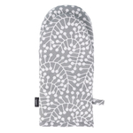 Прихватка-варежка серого цвета с принтом Спелая Смородина из коллекции scandinavian touch, 14х32 см