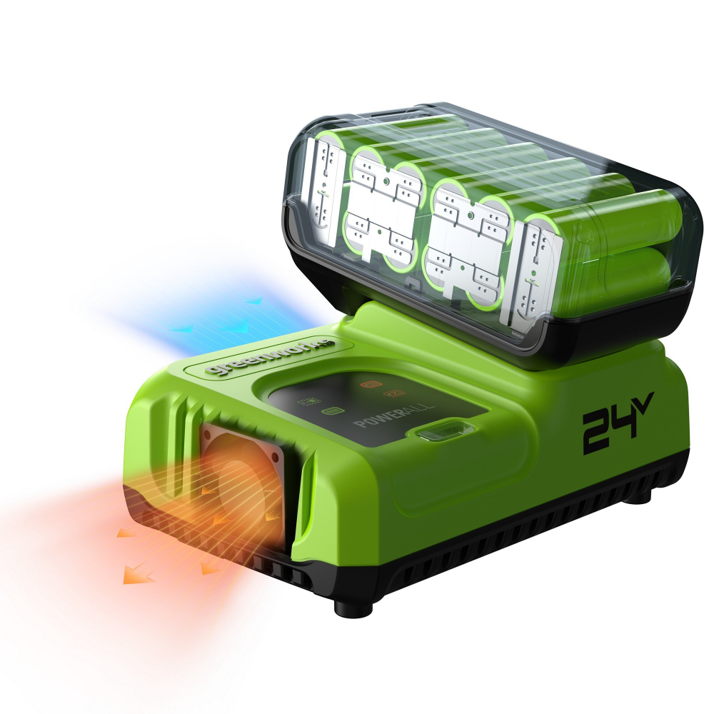 Ультрабыстрое зарядное устройство Greenworks G24C8, 24V, 8A