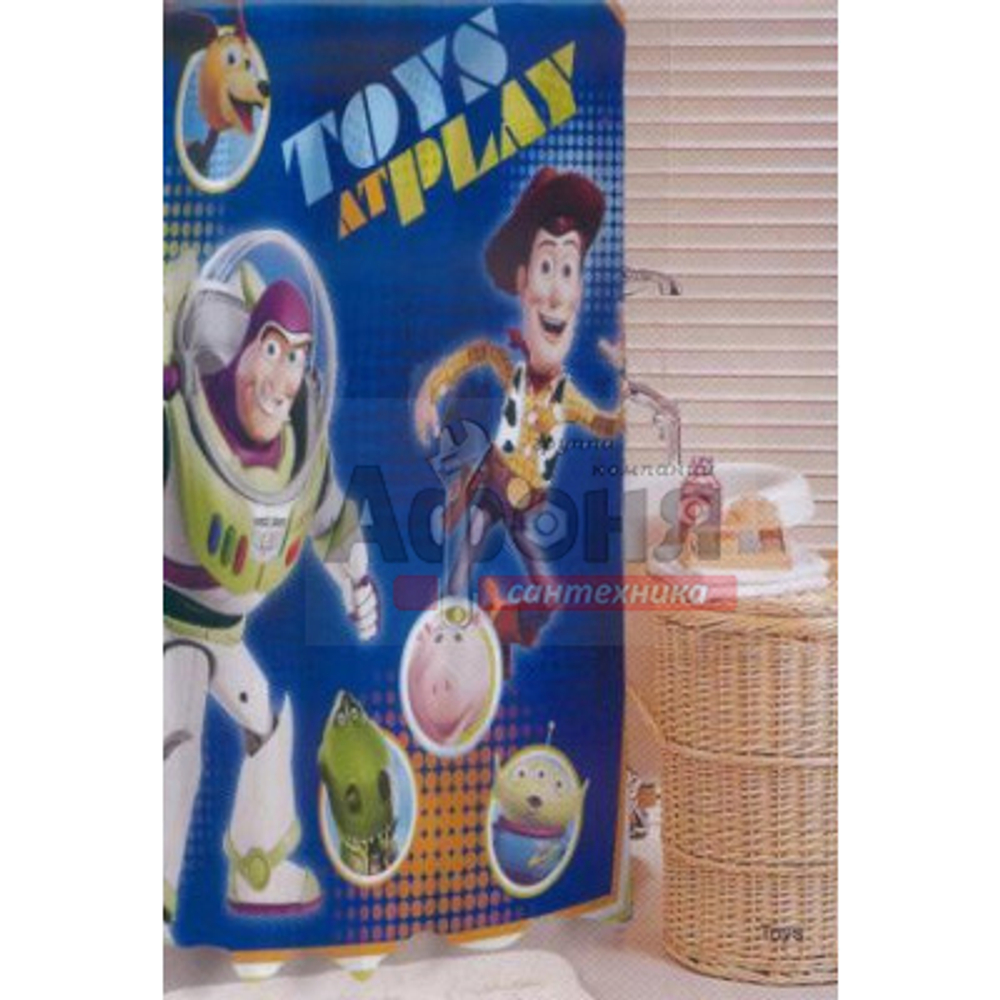 Штора для ванной "ZALEL" ФОТОПРИНТ DISNEY Toys 180х200
