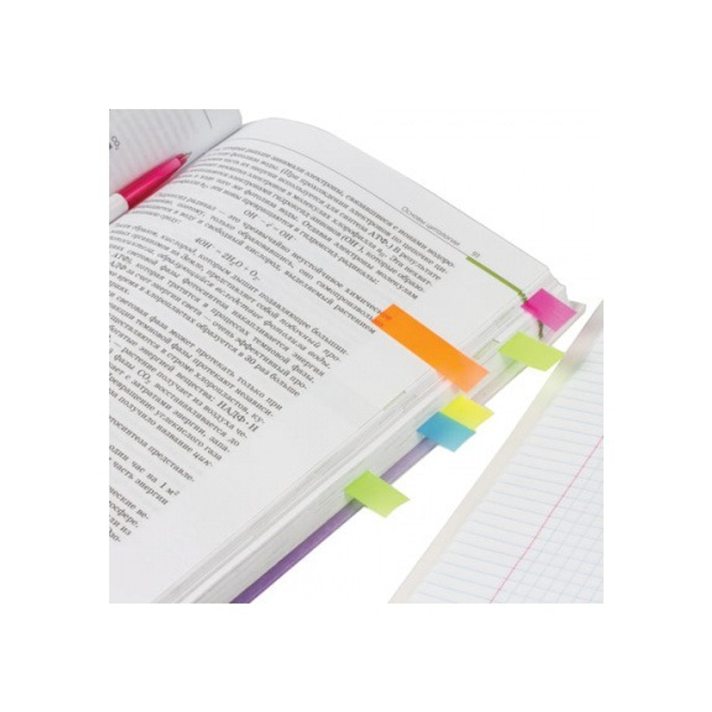 Закладки с л/к 12*45 Stick`n пласт. 5 цв.по 25л. в боксе блистере 21076