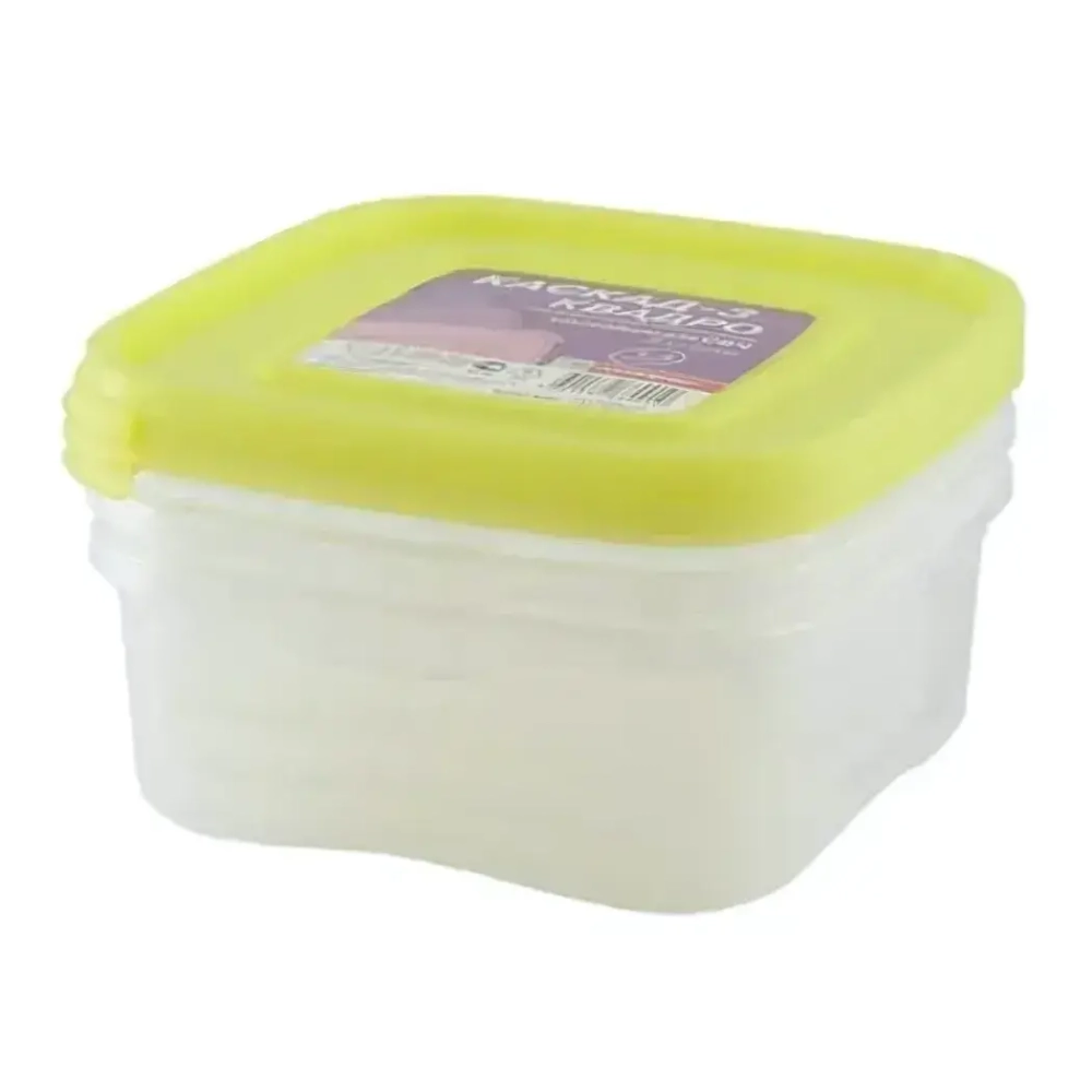 Комплект контейнеров СВЧ 1,4лквадро КАСКАД-3