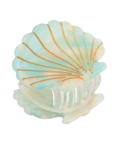 Заколка краб маленькая ракушка, голубая