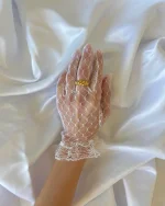 Перчатки короткие, Белый