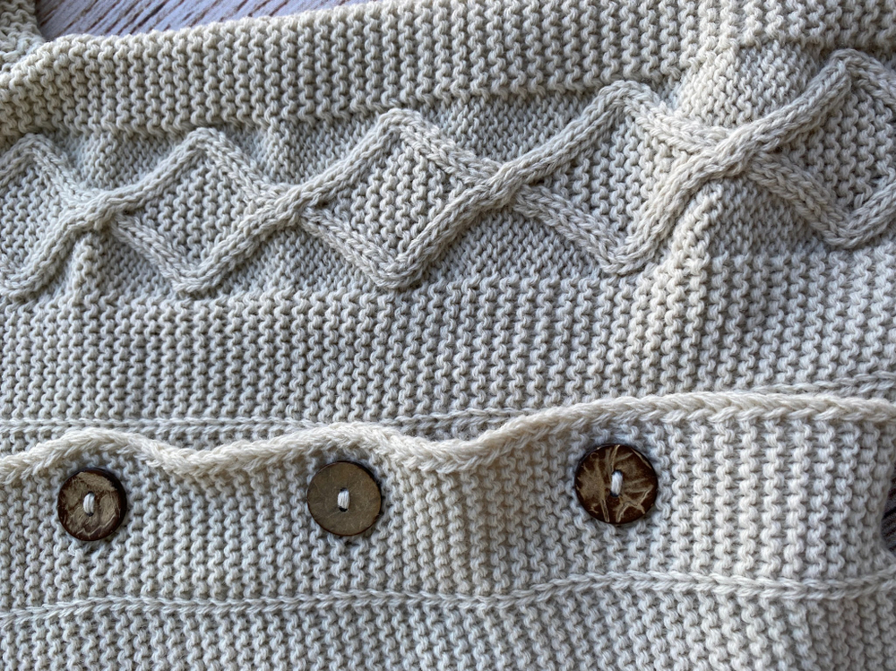 Комбинезон вязаный "Ромбик" (Цвет: Тёмно-синий)