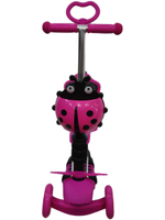 Самокат трехколесный детский, с ручкой, разборный, 3 в 1 с сиденьем, корзинкой и родительской ручкой