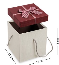 WG-33/2-A Коробка подарочная «Куб» цв.бел./бордов.