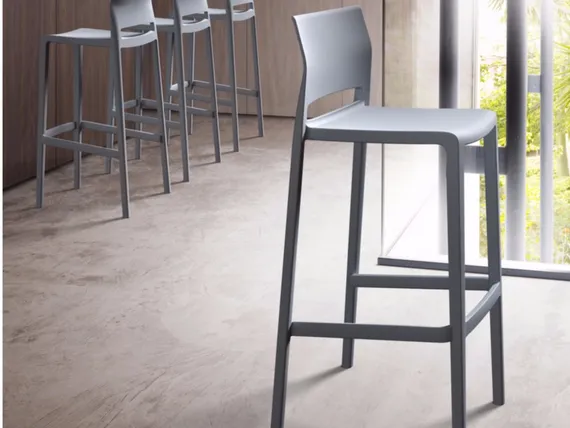 Полубарный стул Bakhita 66 см, белый