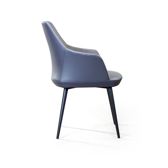 Стул с подлокотниками Frank, рогожка комби серый