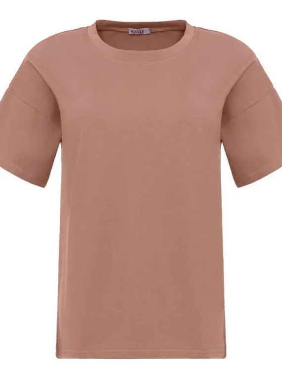 Футболка женская Basic line, цвет коричневый, р-р 46