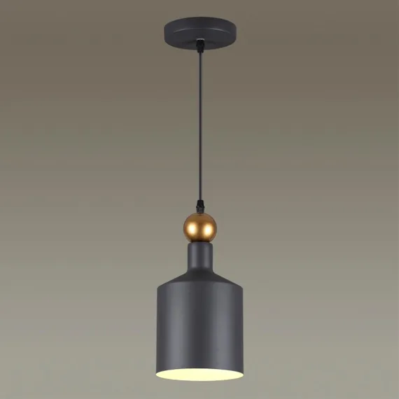 4085/1 PENDANT ODL19 417 темн.серый/золотой Подвес Е27 1*40W 220V BOLLI