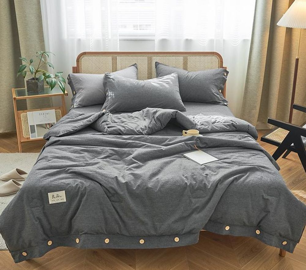 ZEPHYR HOME КПБ Полуторка с одеялом, серый