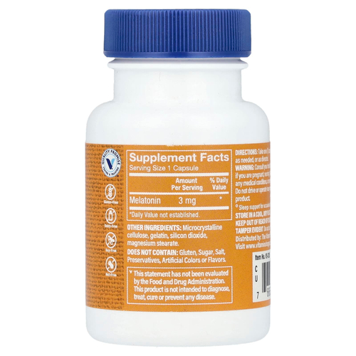The Vitamin Shoppe, Мелатонин, 3 мг, 60 капсул