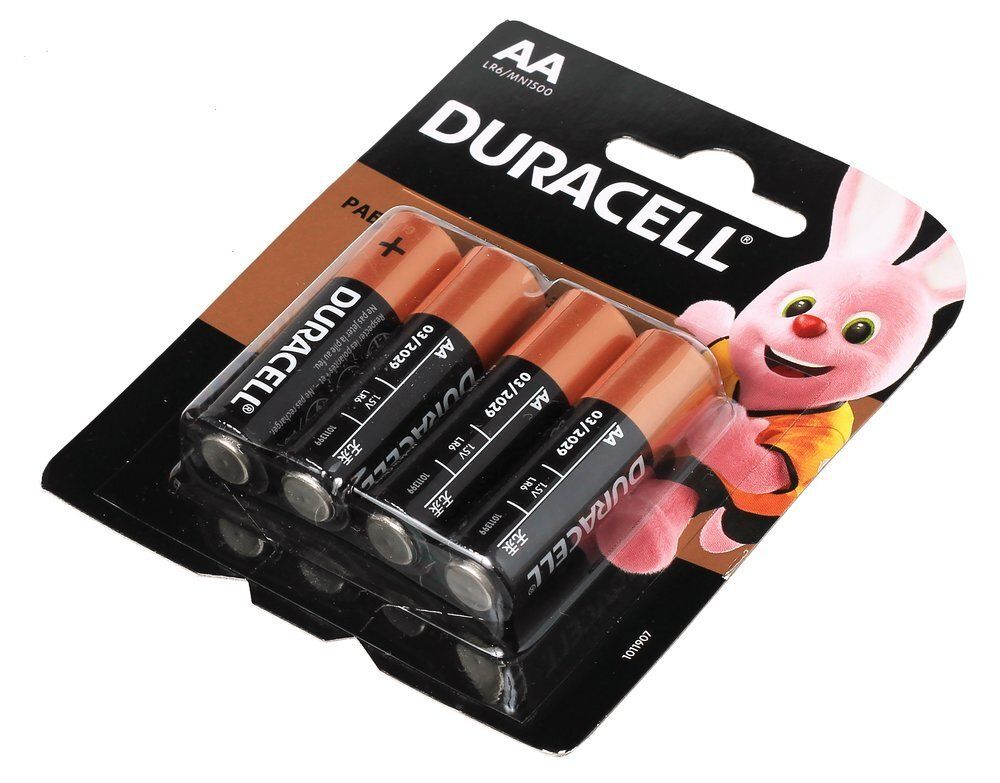 Батарейки пальчиковые DURACELL АА 4x10шт (опт) [комплект]