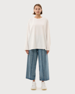 MM6 MAISON MARGIELA ЛОНГСЛИВ ЖЕНСКИЙ ИЗ ХЛОПКОВОГО ДЖЕРСИ БЕЛЫЙ