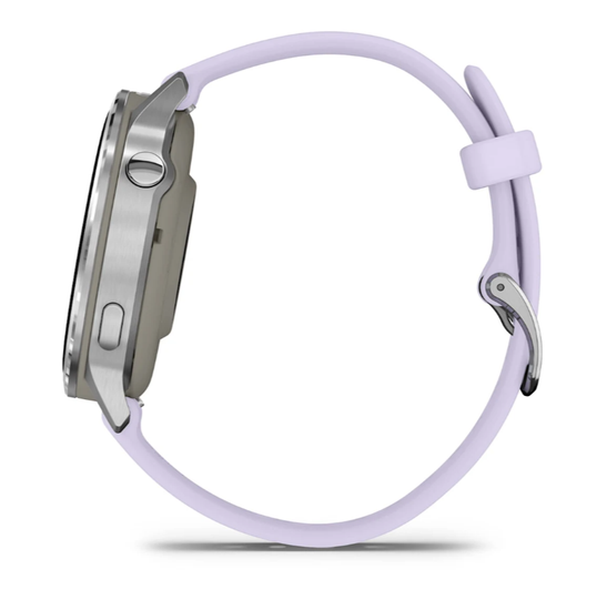 Умные часы Garmin Venu 4 - 41мм Silver with Periwinkle Silicone Band