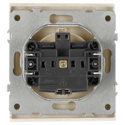 Розетка ЭРА Arktik 16-2102-04 с заземлением 2P+E Schuko со шторками 16А-250В шампань | Эра Arktik