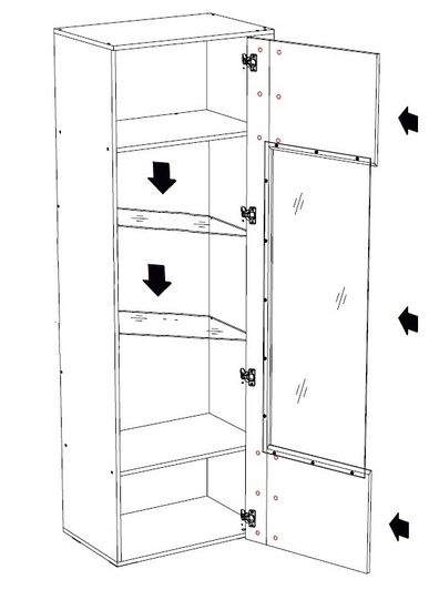 Пенал-витрина ТАОРМИНА