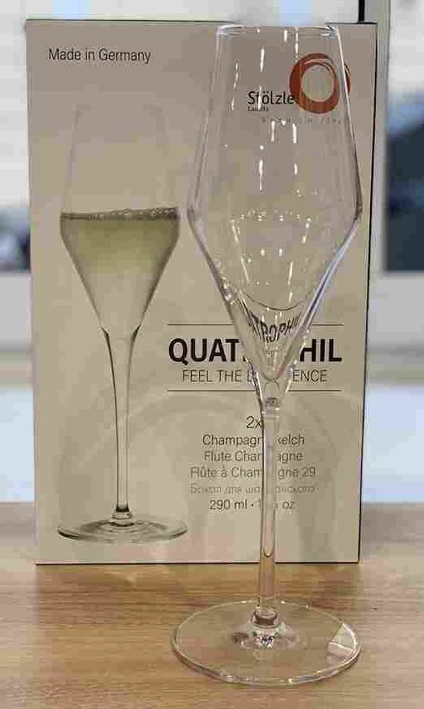 Подарочный набор бокалов для шампанского Quatrophil, 290 мл, хрустальное стекло Stolzle