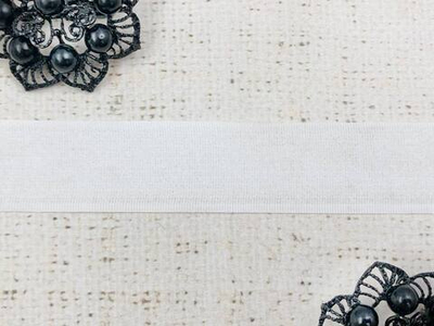 Велкро/липучка петля на клеевой основе, ш. 2,5 см, белый