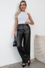 Брюки из эко-кожи (черный)  Бр11-914/3 Nikol