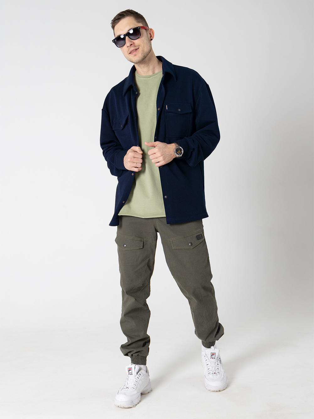 Рубашка трикотажная темно-синяя Город Горький