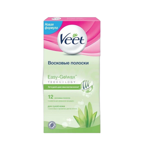 ВИИТ Депил Воск Полоски 12шт АлоэВера СухК зел (11340,90946) !!!!!!