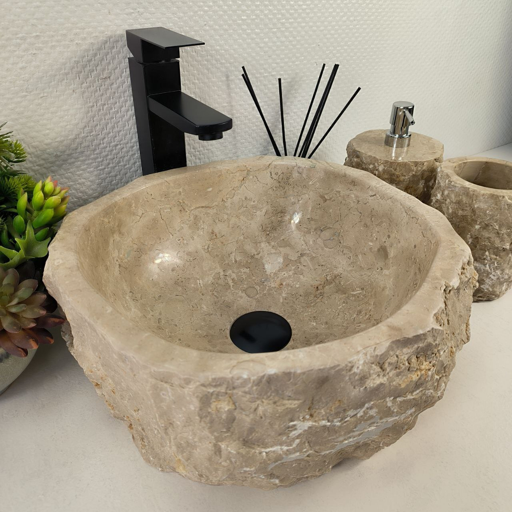 Раковина из мрамора Erozy Cream EM-65574 35*35*15 0869