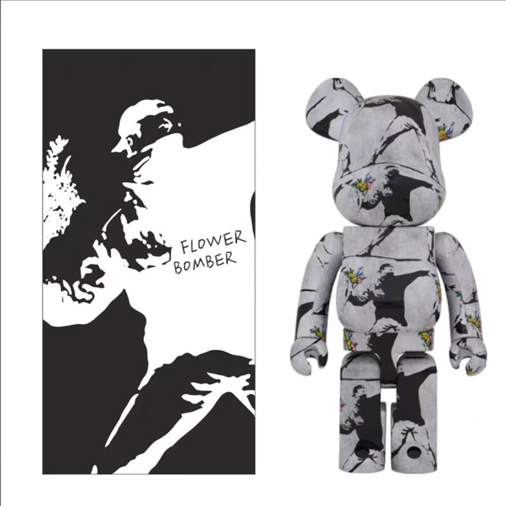 Дизайнерские игрушки BE@RBRICK banksy flower bomber 7cm,28cm,70cm, Flower Bomber