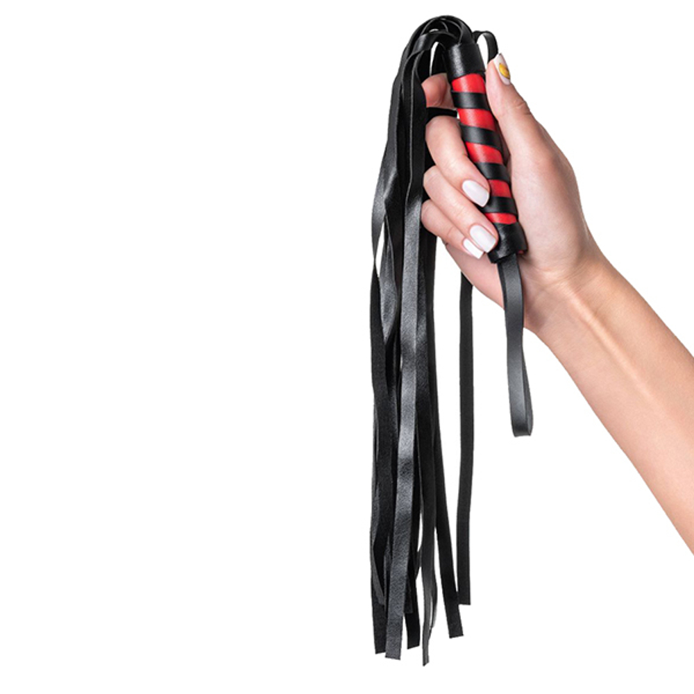 Черно-красный флоггер 45см ToyFa Anonymo 310004