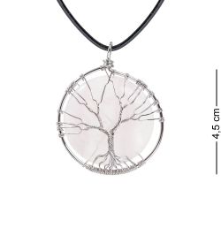 NP-01/4 Кулон с камнем «Розовый кварц»