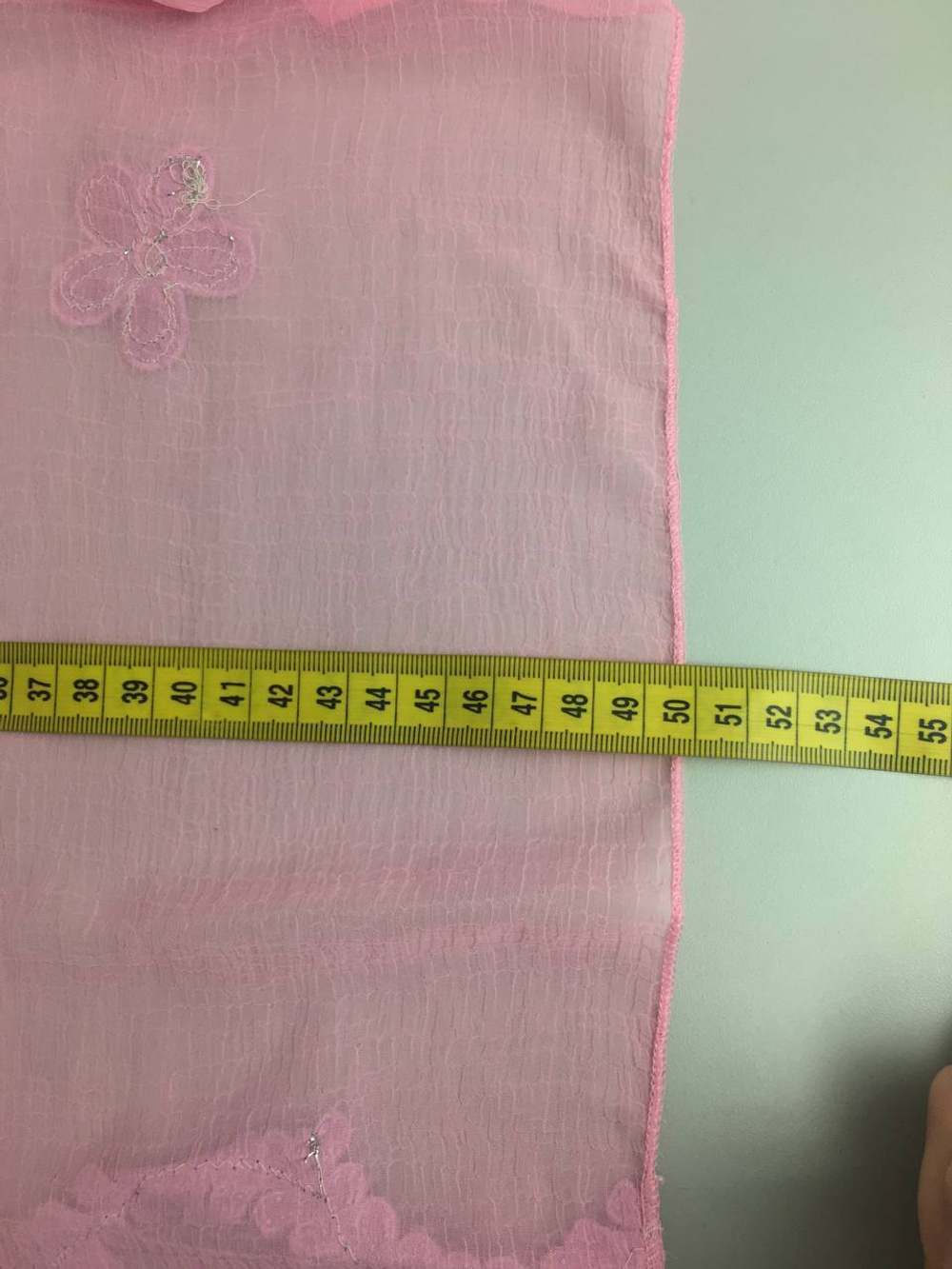 Шарф розовый с цветами