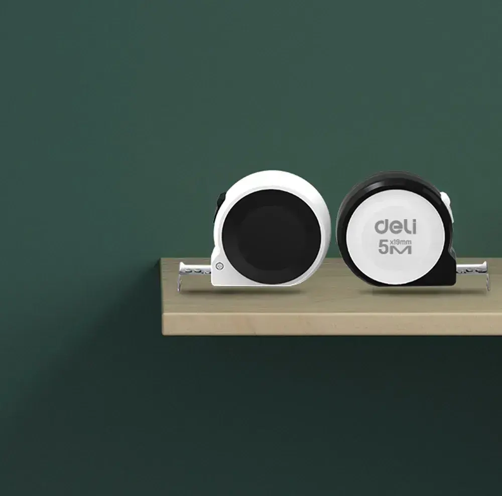 Рулетка "Home Series White" Deli H8005B 5м х 19мм (Эксклюзивный дизайн, подарочная упаковка)