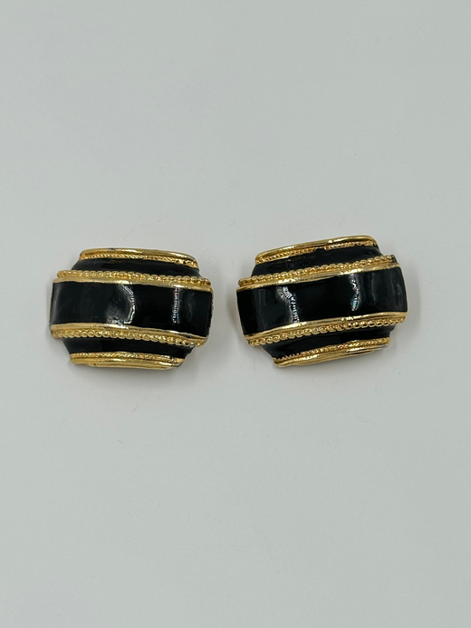 Клипсы для обуви с чёрной эмалью S. G. D’OR