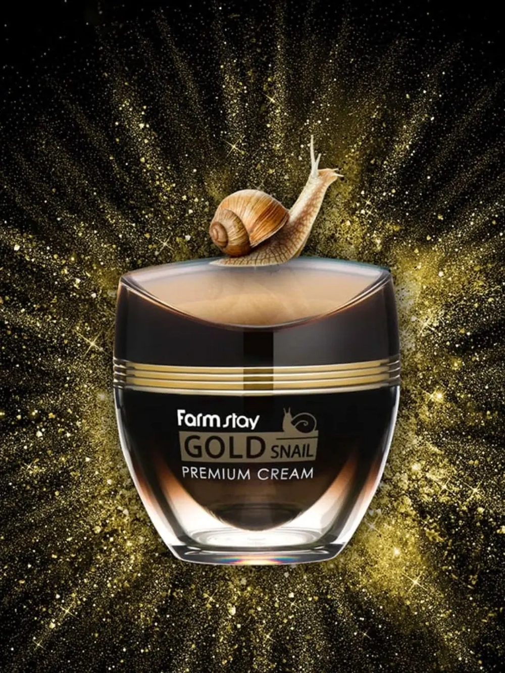FARMSTAY - КРЕМ ДЛЯ ЛИЦА С ЗОЛОТОМ И МУЦИНОМ УЛИТКИ GOLD SNAIL PREMIUM CREAM, 50 ML