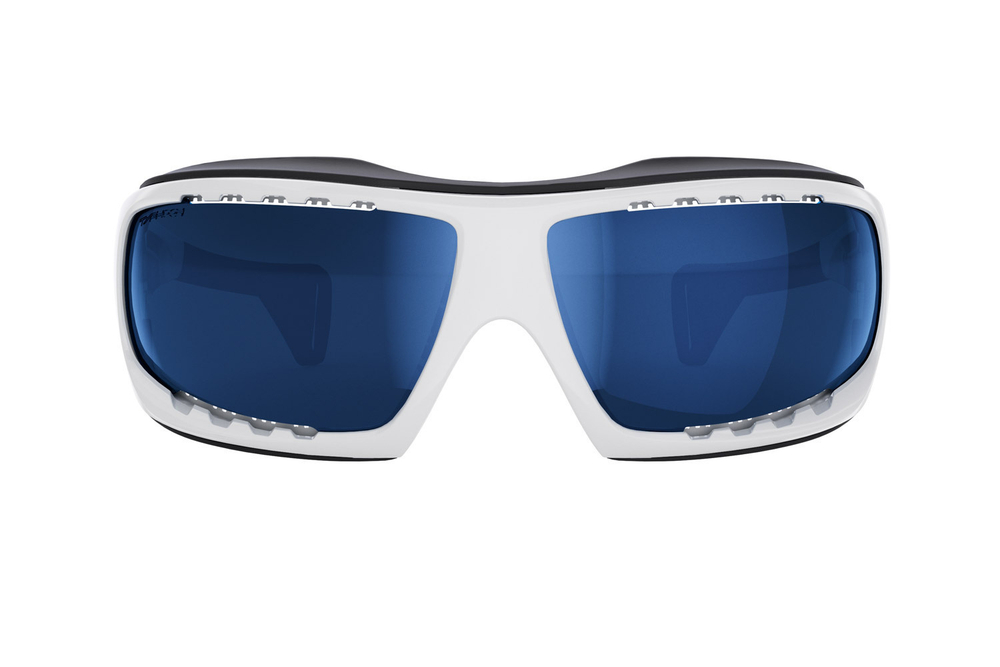 Спортивные очки LiP Typhoon / Gloss White - Black / Zeiss / PA Polarized / Gun Blue Lens