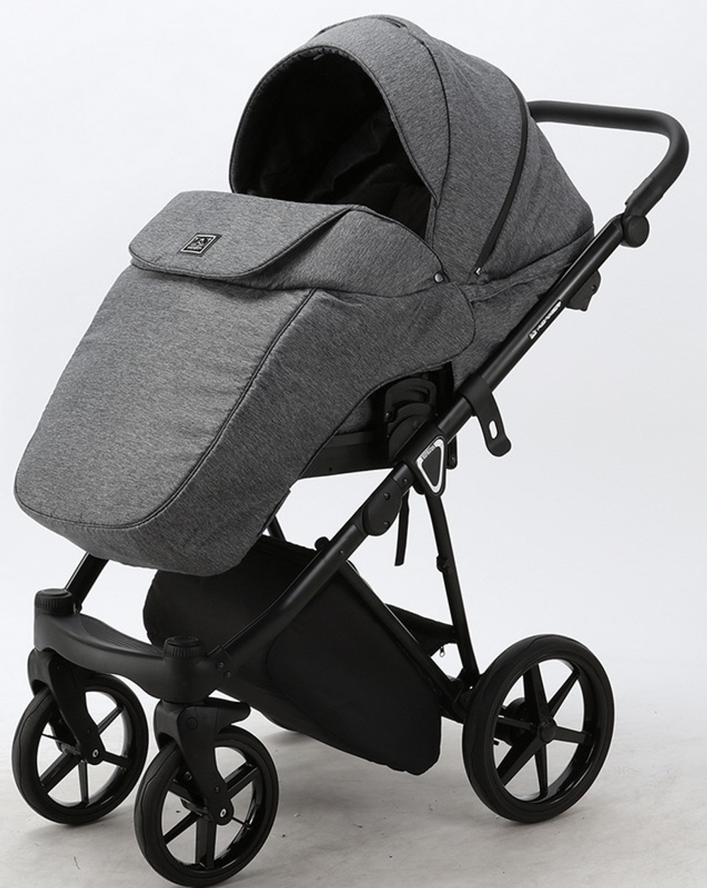 Детская коляска Adamex Porto 2 в 1 PO-PS35 (Т.СЕР+Т.СЕР.КОЖА)