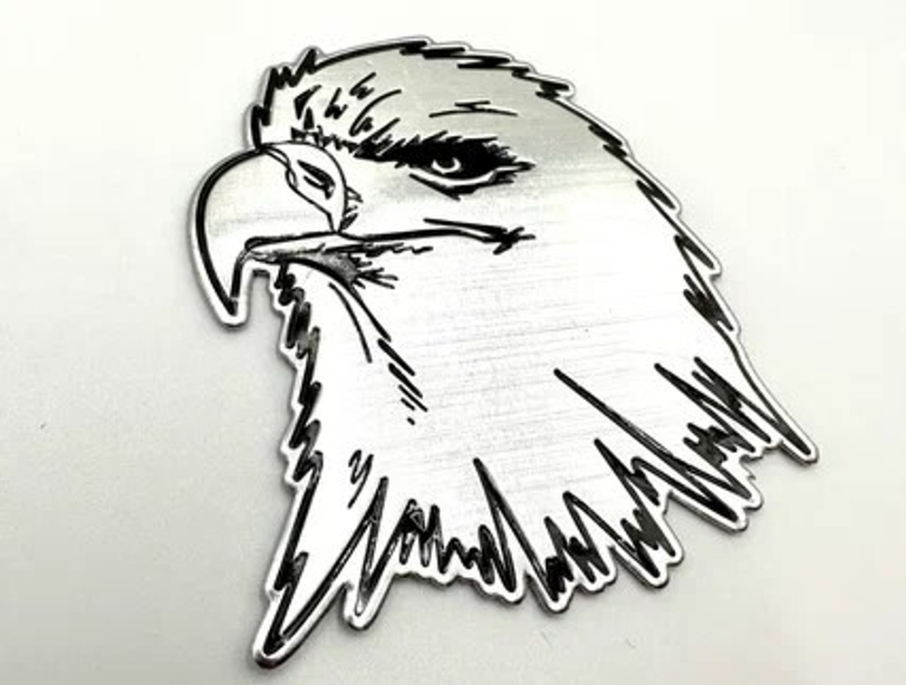 Наклейка Орел Серебристая (Eagle размер 6,5х7,5см)