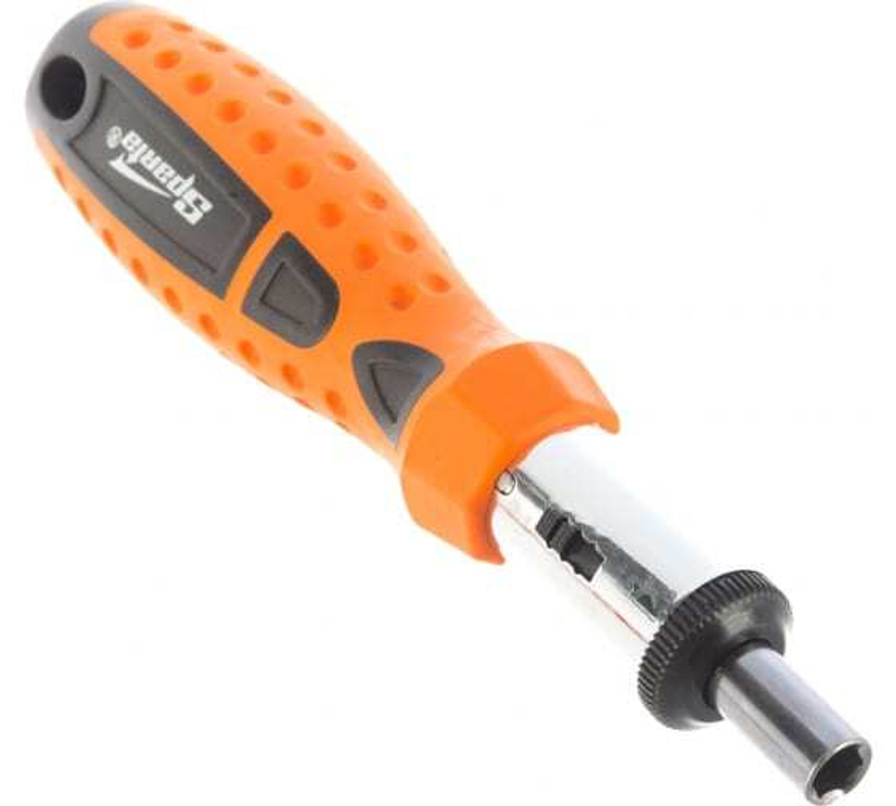 ОТВЕРТКА РЕВЕРСИВНАЯ SPARTA  БИТЫ И ТОРЦЕВЫЕ ГОЛОВКИ 14ПРЕД 115565