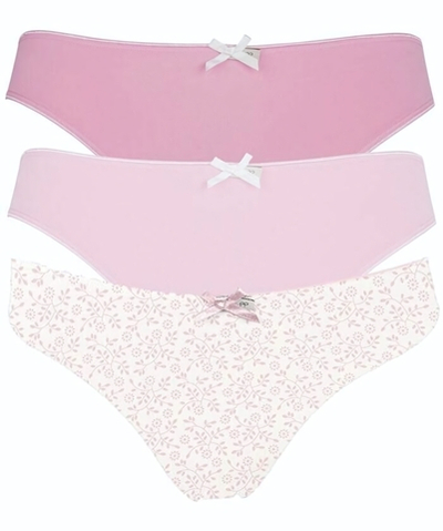 Набор из 3 розово-бежевых трусиков-слип Olivia (Размер: S) (Цвет: разноцветный)