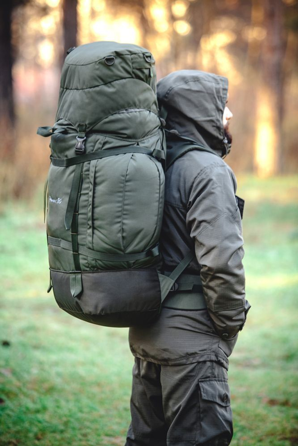 Рюкзак туристический Prival Пионер КД 80л, хаки