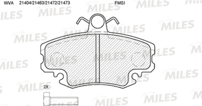MILES - E100000-MLS - Brake Pad Set, disc brake
