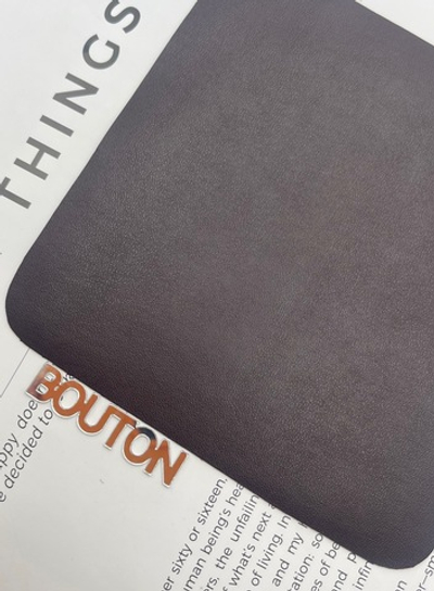 Термоаппликация "BLITZ" Термозаплатка "квадрат" кожзам, замша 12х12 см 02 кожзам т.коричневый