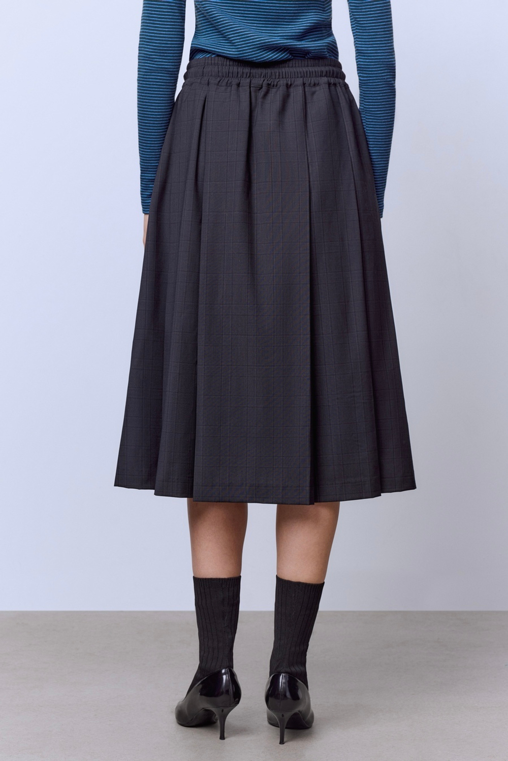 Юбка из премиальной шерсти со складками