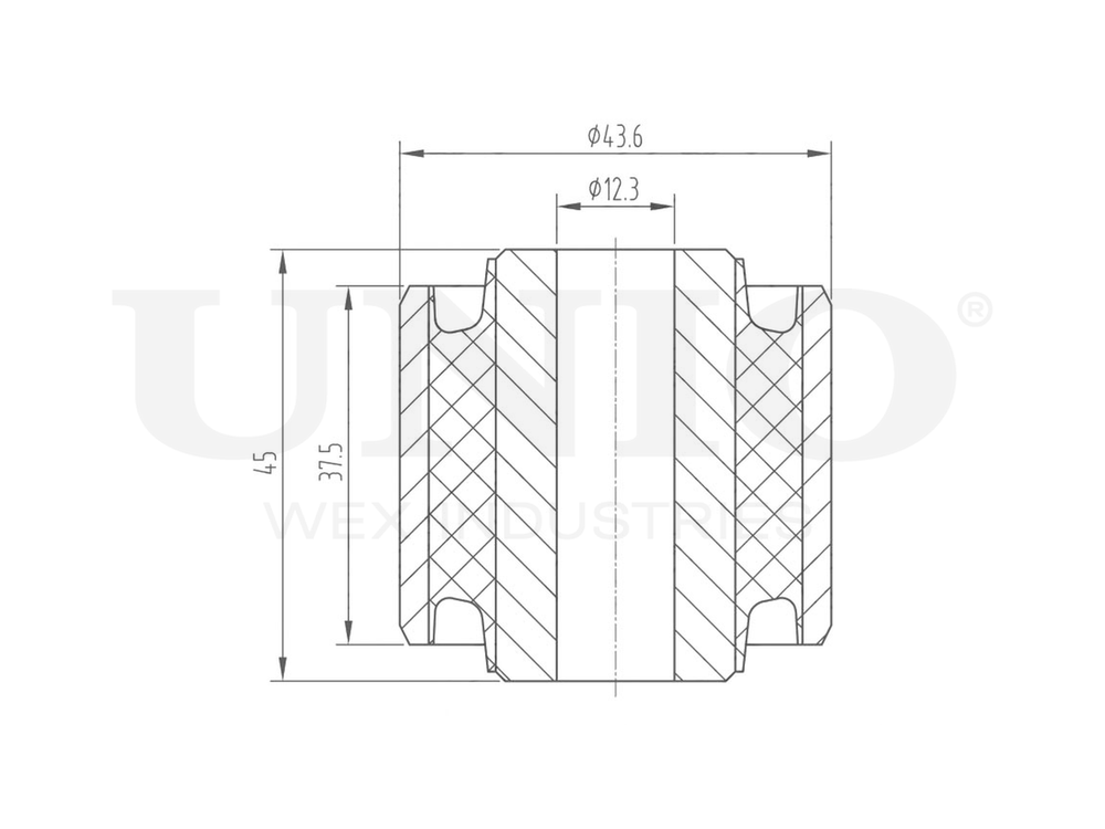 Сайлентблок внешний переднего нижнего рычага UNIO RMP-20228