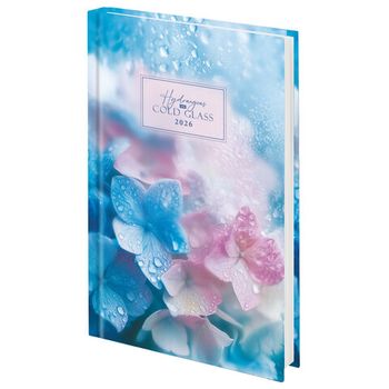 Ежедневник датированный 2026 145х215 мм А5 STAFF ламинированная обложка "Гортензия" (117321)